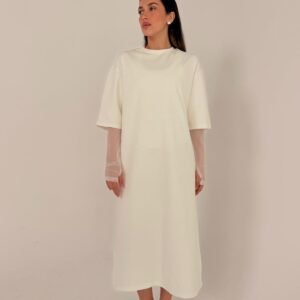 שמלת מקסי לבנה