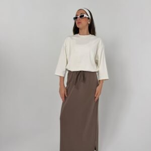 חצאית מקסי ליין חום שוקולד