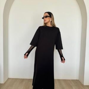 שמלת מקסי שחורה