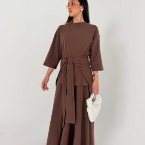 חליפת אביה חומה